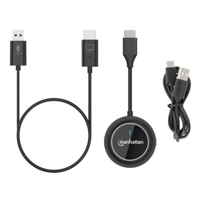10. Manhattan 154468 AV Extender AV-Sender und -Empfänger, Schwarz