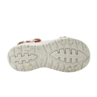 4. Lee Cooper Damenschuhe, Klettverschluss-Sandalen für den Sommer am Strand, hellbeige