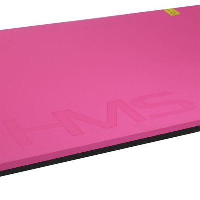 3. HMS Premium MFK02 Pink-Schwarze Club Fitnessmatte mit Löchern