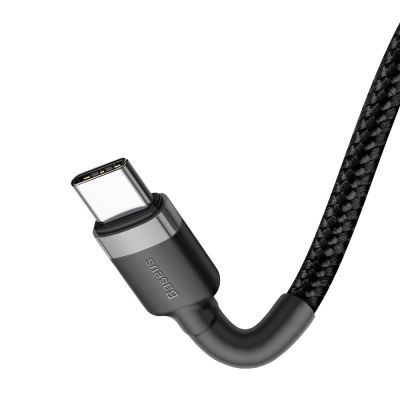 5. Baseus CATKLF-HG1 USB-C – USB-C PD QC-Kabel 60 W 3 A 480 Mbit/s 2 m – Schwarz und Grau