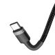 5. Baseus CATKLF-HG1 USB-C – USB-C PD QC-Kabel 60 W 3 A 480 Mbit/s 2 m – Schwarz und Grau