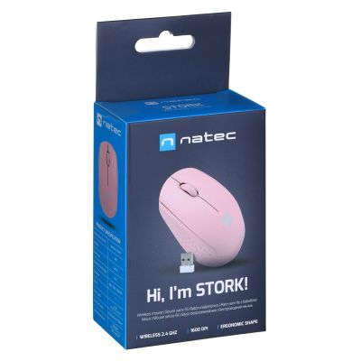7. NATEC Kabellose Maus Stork 1600DPI Pink NMY-2002