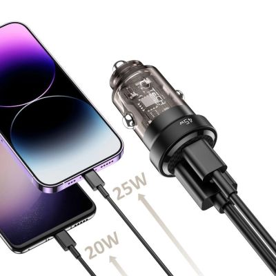 2. Tech-Protect CC45W Autoladegerät USB-C PD 45W / USB-A QC 3.0 - Schwarz