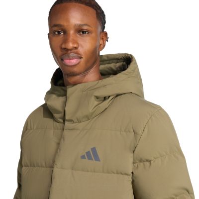 11. Herren adidas Helionic Climawarm Hoodie Jacke Olivgrün JX0580