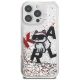 3. Karl Lagerfeld Flüssigglitzer-Choupette-Logo-Hülle für iPhone 16 Pro – Transparent
