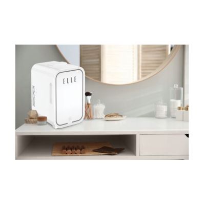 5. Minikühlschrank mit LED-Schminkspiegel ELLE 8L weiß