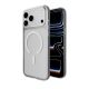 9. Puro Lite Mag TPU+PC Hülle kompatibel mit MagSafe für iPhone 17 Pro - Transparent mit weißem Ring