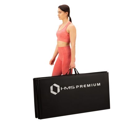 4. Klappbare Gymnastikmatratze schwarz 2400x1200x50mm HMS MGS01