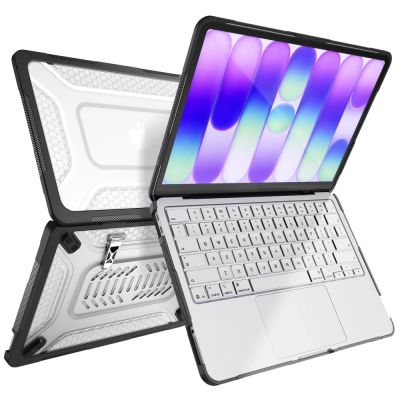 4. Tech-Protect Kevlar Pro Hülle für MacBook Neo 13" 2026 - Schwarz und Transparent