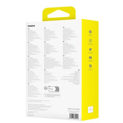 8. Baseus Qpow Pro+ 10000mAh 22,5W Powerbank mit integriertem USB-C-Kabel und Display – Lila