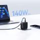 12. Baseus EnerFill FH11 GaN 140W Wandladegerät 3xUSB-C + 1xUSB-A - Schwarz