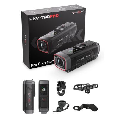 2. AKEEYO 730Pro 4K Lenker-Videorekorder Sportkamera für Fahrräder und Motorräder - Schwarz