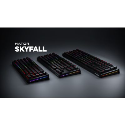 13. HATOR Skyfall 65 Kabelgebundene Tastatur Universal USB QWERTY Englisch Schwarz