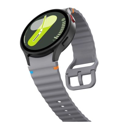 3. Tech-Protect Silikon-Sportarmband für Samsung Galaxy Watch 4/5/5 Pro/6/7/FE – Grau