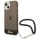 8. Guess GUHCP14SHGCOHK iPhone 14 6.1 "schwarz / schwarzes Hardcase Translucent Pearl Strap