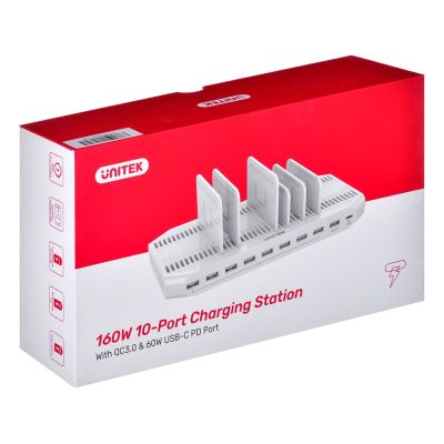 3. UNITEK 10X USB-LADESTATION, 160W, Y-2190