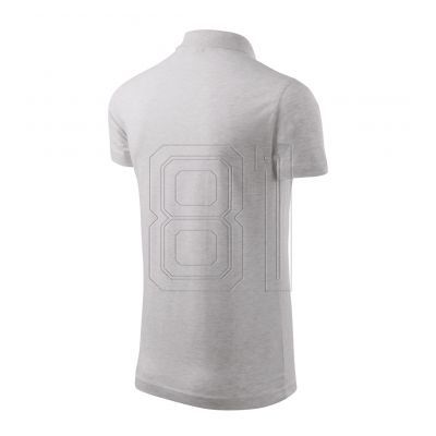 3. Malfini Single J. M MLI-20203 hellgraues Melange-Poloshirt