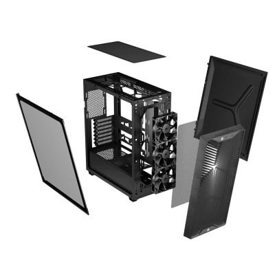 5. Corsair 3200D RS Mid-Tower Smoked Gehäuse