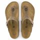 5. Birkenstock Gizeh Oiled Leather Tobacco Brown Regular Wide Damen Flip-Flops (0943811)
