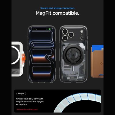 9. Spigen Ultra Hybrid MagSafe Zero One Hülle für iPhone 18 Pro / 17 Pro – Schwarz