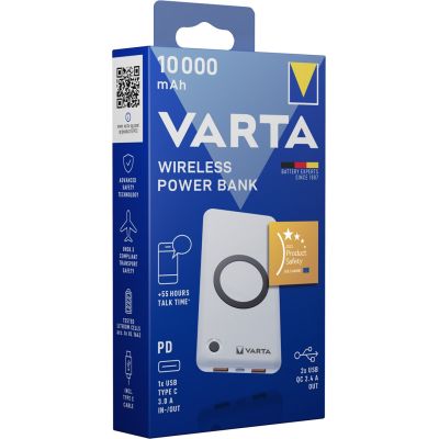 5. Varta 57913 Lithium-Polymer (LiPo) 10000 mAh Kabelloses Laden Weiß