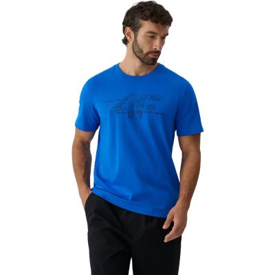 Herren-T-Shirt 4F M3573, blau, 4FWAW26TTSHM3573 33S