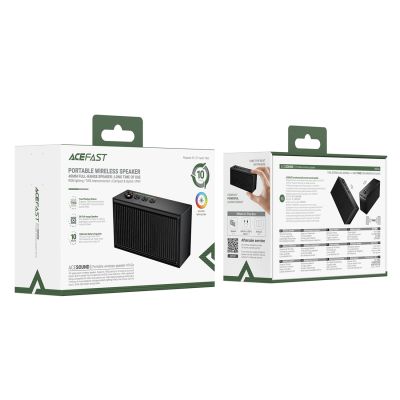 8. Acefast K9 Go Bluetooth-Lautsprecher mit Stereomodus und ENC – Schwarz