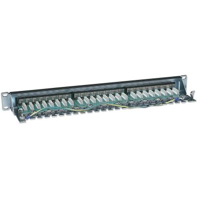 5. Intellinet Patchpanel 19 Zoll, 24 Ports, STP Kat. 6, schwarz