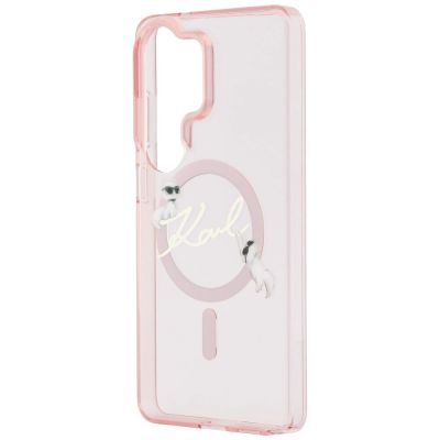 6. Karl Lagerfeld IML KC Script MagSafe Hülle für Samsung Galaxy S26 Ultra – Pink