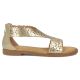 2. Damen-Sandalen Filippo DS7889 mit durchbrochenem Goldmuster