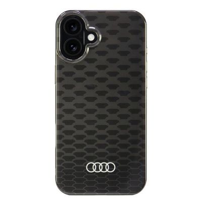 Audi IML Stitching Pattern MagSafe iPhone 16 Plus 6,7" schwarz/schwarzes Hardcase AU-IMLMIP16M-Q5/D3-BK