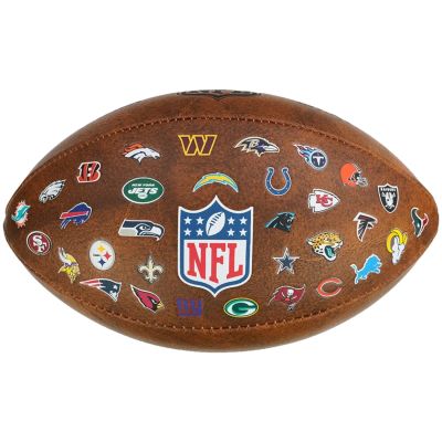 6. Wilson NFL Offizieller Throwback 32 Team-Logo-Ball WTF1758XBNF32