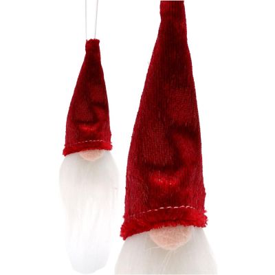 8. Dekorativer Anhänger Weihnachtsmann 11 cm Rot