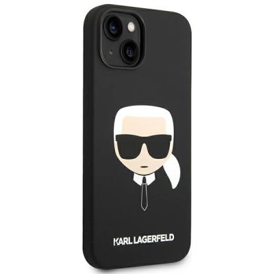 4. Karl Lagerfeld KLHCP14MSLKHBK iPhone 14 Plus 6.7" Hardcase schwarz / schwarzes Silikon Karl`s Head