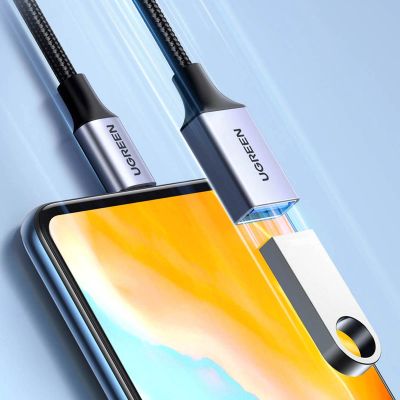 10. Ugreen OTG Adapterkabel USB-C (männlich) - USB-A (weiblich) 5Gb/s 0,15m schwarz (US378)