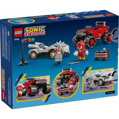 2. LEGO Sonic the Hedgehog 77118 – Silver im Auto gegen Knuckles im Monstertruck