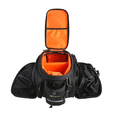 3. Rockbros A6-6 Fahrradtasche für den Kofferraum, 35 l, mit ausklappbaren Taschen – Schwarz