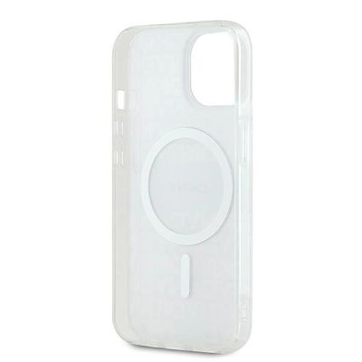 7. DKNY IML Mono & Stripe MagSafe-Hülle für iPhone 15 / 14 / 13 – Beige