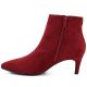 8. Gefütterte Damen-Ankle-Boots mit niedrigem Absatz, rotes Wildleder, Sergio Leone BT-65