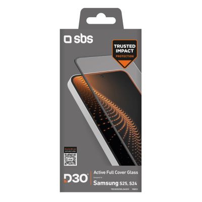 3. SBS Tempered Glass D3O mit Rahmen für Samsung Galaxy S25 / S24
