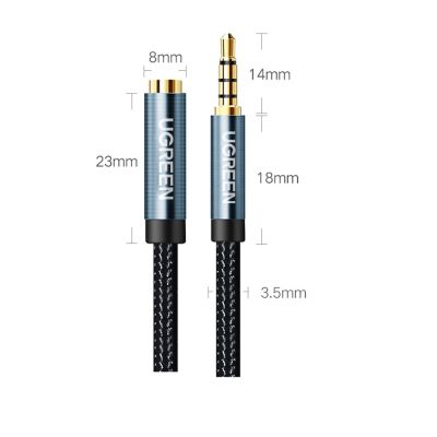 13. Ugreen Adapter Miniklinke 3,5 mm 0,5 m blau (AV118)
