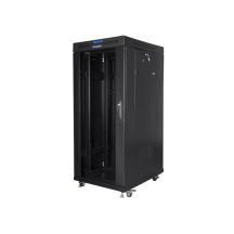 LANBERG LCD-Standschrank 19" 27U 800x1200 Schwarze Glastür (Flachverpackung)