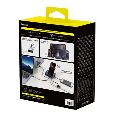 5. Baseus Nomos NH21 Qi2 160W 5-in-1 Kabellose Ladestation mit einziehbarem Kabel – Schwarz