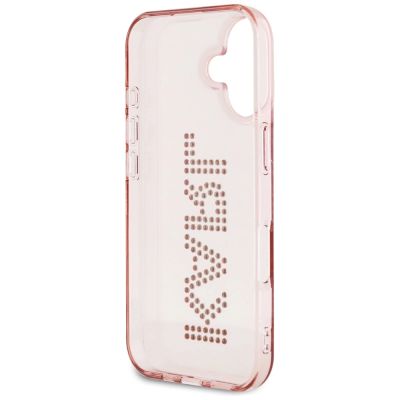 7. Karl Lagerfeld IML Strass Logo iPhone 16 Hülle - Rosa