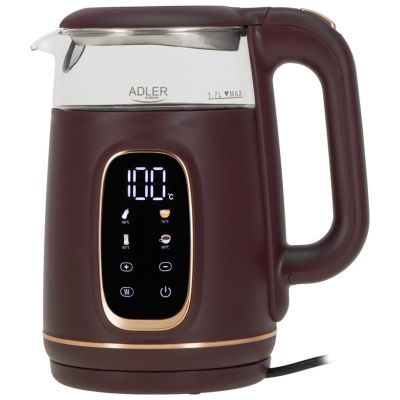 5. ADLER AD 1305 Wasserkocher, bordeauxrot