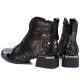 4. Damen-Ankle-Boots aus Leder mit Absatz in Schwarz und Silber D&A S.Barski LZ62-2043