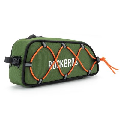 4. Rockbros 30120045001 ROAD TO SKY Fahrradtasche für das Oberrohr, wasserdicht, 0,7 l – grün