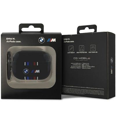 4. BMW BMAP222SWTK AirPods Pro 2 gen Abdeckung schwarz/schwarz mehrere farbige Linien