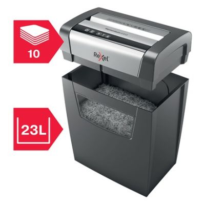23. Rexel Momentum X410 Aktenvernichter, 10 Blatt, 23-Liter-Auffangbehälter