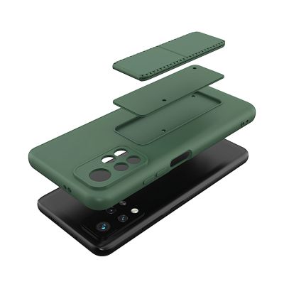 6. Wozinsky Kickstand Case Silikonhülle mit Ständer Xiaomi Poco M4 Pro 5G rosa